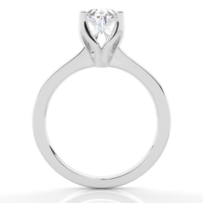 Pear Solitaire Diamond Rings