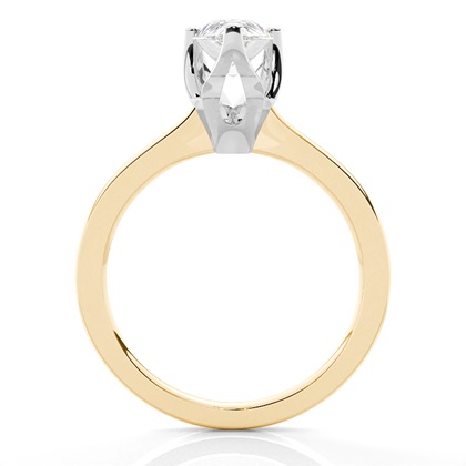 Dünner Diamantring in einer Krappenfassung