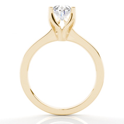 Pear Yellow Gold Diamond Rings