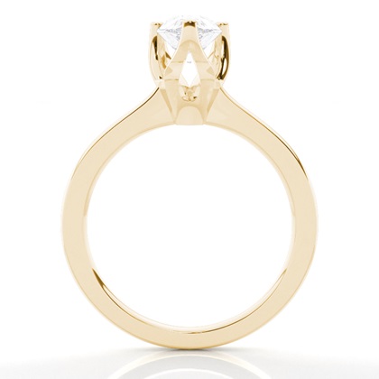 Moissanit ring in einer Krappenfassung