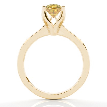 Pear Yellow Gold Diamond Engagement Rings