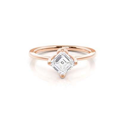 Asscher Rotgold Diamantringe