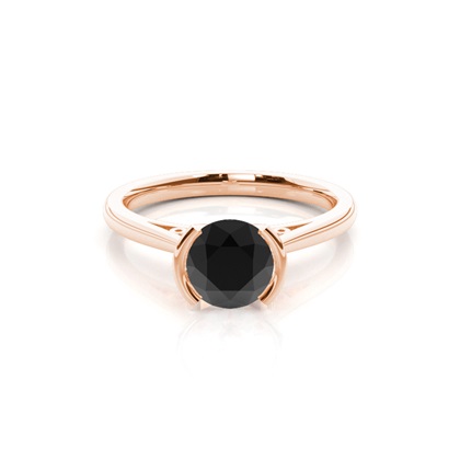 Rotgold Schwarze Diamanten Verlobungsringe