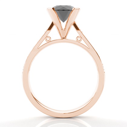 Rotgold Schwarze Diamanten Verlobungsringe