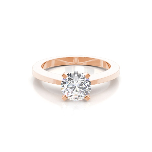4 Prong Setting Thin Engagement Ring