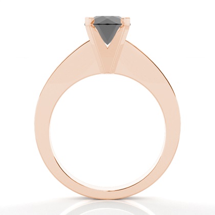 Rotgold Schwarze Diamanten Verlobungsringe