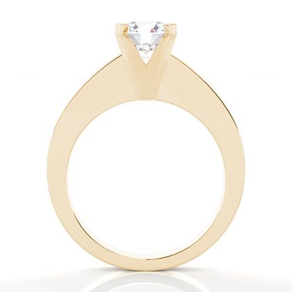 Yellow Gold Solitaire Diamond Rings 