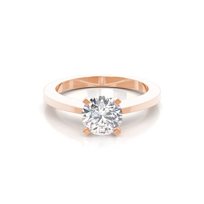 Rose Gold Solitaire Diamond Rings