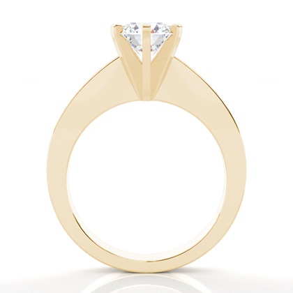 Yellow Gold Solitaire Diamond Rings 