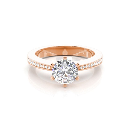Rose Gold Diamond Engagement Rings