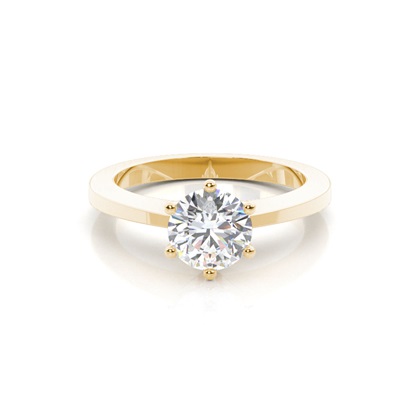 Yellow Gold Solitaire Engagement Rings