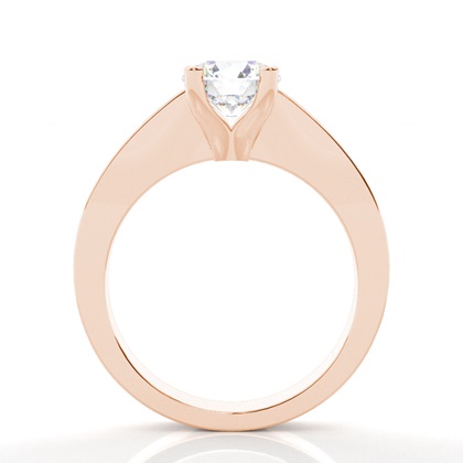 Rose Gold Solitaire Diamond Rings
