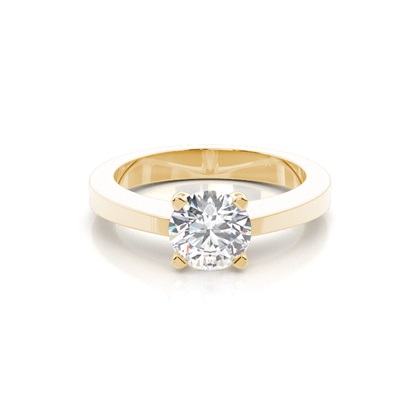 Yellow Gold Solitaire Diamond Rings 
