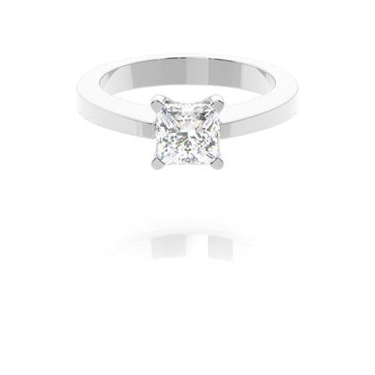 Princess Solitaire Diamond Rings 
