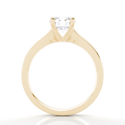 Dünner Moissanit Verlobungsring in einer Krappenfassung