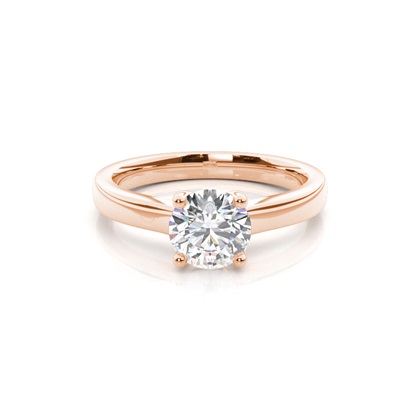 Rose Gold Solitaire Diamond Engagement Rings
