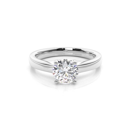 White Gold Round Diamond Engagement Ring