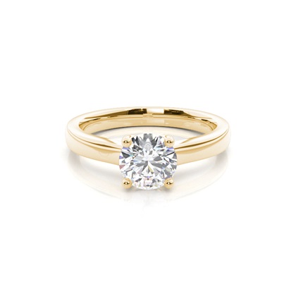 Yellow Gold Solitaire Diamond Engagement Rings