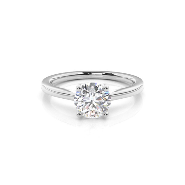 White Gold Round Diamond Engagement Ring
