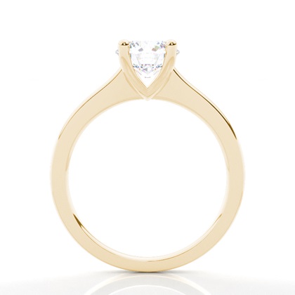 Dünner Moissanit Verlobungsring in einer Krappenfassung