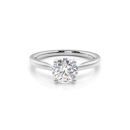 Silver Diamond Engagement Rings