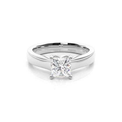 Princess Solitaire Diamond Rings 