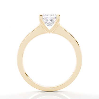 Dünner Moissanit Verlobungsring in einer Krappenfassung