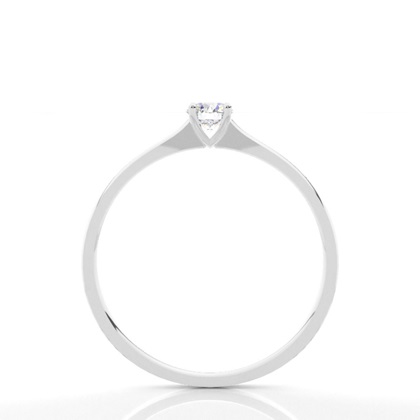 4 Prong Setting Plain Engagement Ring