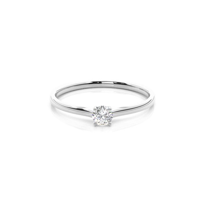 4 Prong Setting Plain Engagement Ring