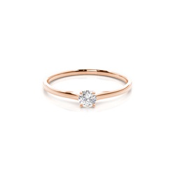 Diamantenring in einer Krappenfassung
