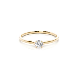 Diamantenring in einer Krappenfassung