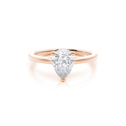 White Gold Round Moissanite Engagement Ring