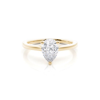 White Gold Round Moissanite Engagement Ring