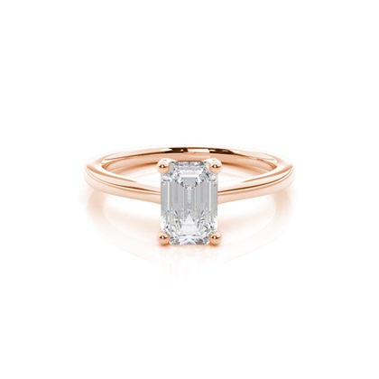 White Gold Round Moissanite Engagement Ring