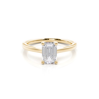 White Gold Round Moissanite Engagement Ring