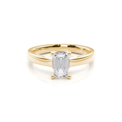 White Gold Round Moissanite Engagement Ring