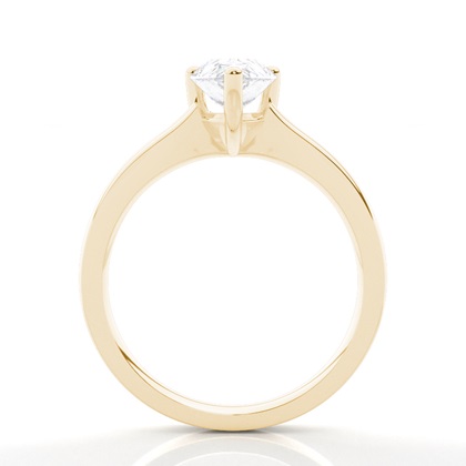 Dünner Moissanit Verlobungsring in einer Krappenfassung