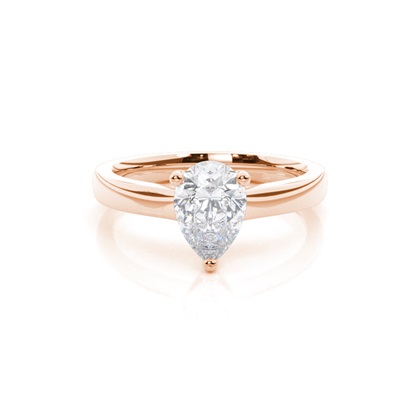 White Gold Round Moissanite Engagement Ring
