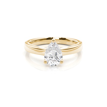 Yellow Gold Solitaire Diamond Rings 