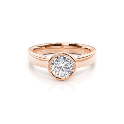 Rose Gold Solitaire Diamond Rings