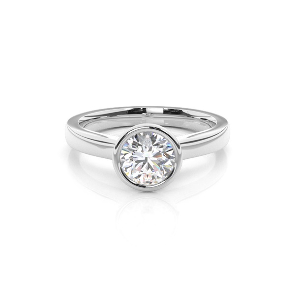 Full Bezel Setting Medium Engagement Ring