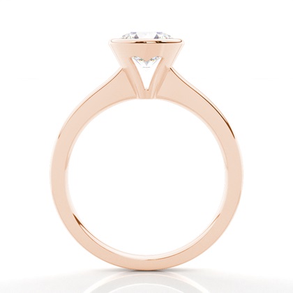 Rose Gold Simple Engagement Rings