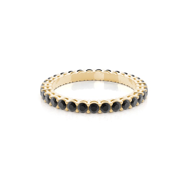 Full Eternity Black Diamond Ring