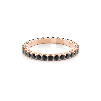 Full Eternity Black Diamond Ring