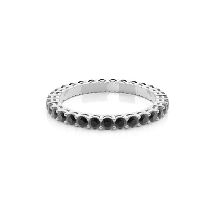 Full Eternity Black Diamond Ring