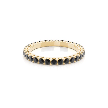 Full Eternity Black Diamond Ring