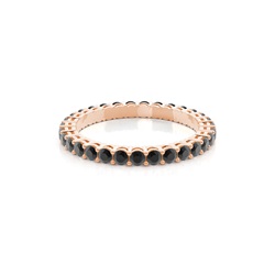 Full Eternity Black Diamond Ring