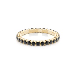 Full Eternity Black Diamond Ring