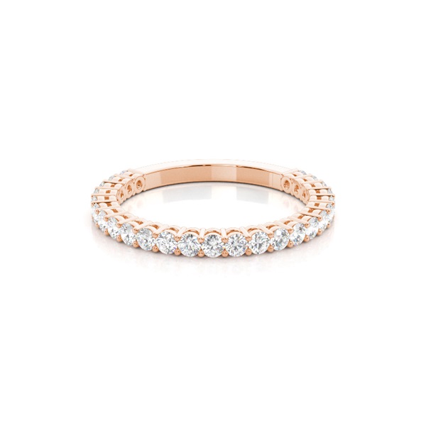 Prong Setting Round Diamond Three Quarter Eternity Ring