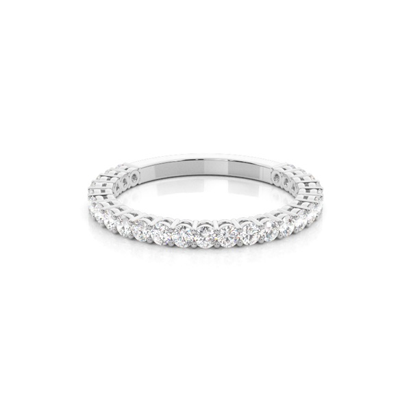 Prong Setting Round Diamond Three Quarter Eternity Ring